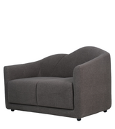 Elegant Gray Fabric Sofa with Plush Comfort & Patterned Accent Cushions